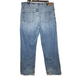 Vintage GAP 1969 Jeans Mens 36x32 Vintage Cut Straight Denim Blue Distressed Y2K